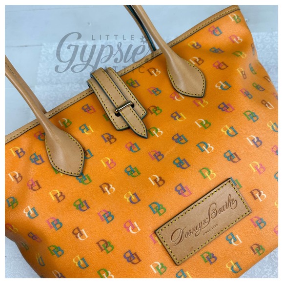 *SOLD* Vintage Dooney & Bourke Tangerine Tote - Picture 16 of 16